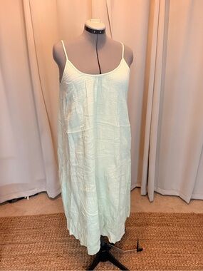 LOFT Medium Mint Green Gauze Midi Swim Cover Up Beach Dress